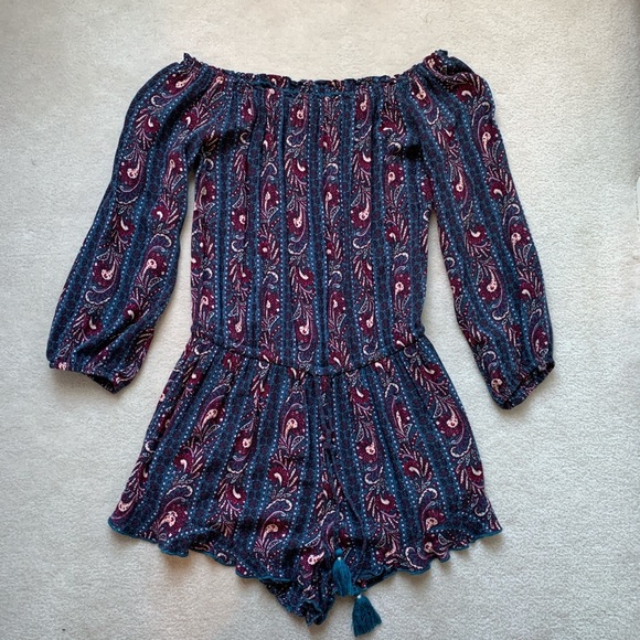 American Eagle Outfitters Pants - American Eagle Boho Off the Shoulder Romper